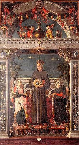 Andrea Mantegna Bernardino of Siena between Two Angels